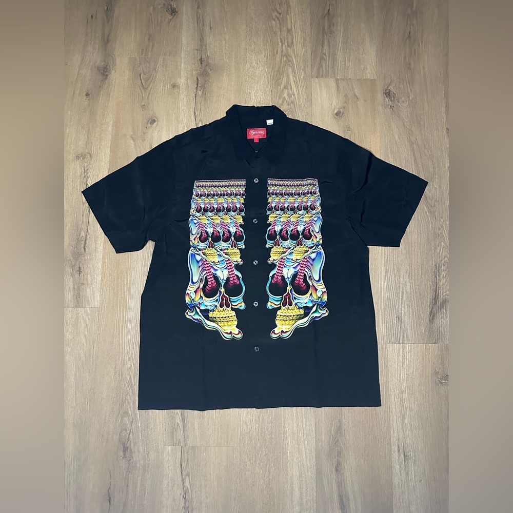 Supreme Skulls ShortSleeve ‘Black’ Button Up Shirt